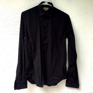 Zara Men's Dress Shirt Black - Superslim MEDIUM